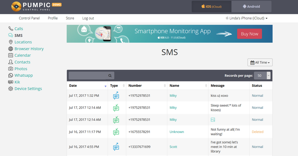 Pumpic Mobile Tracking